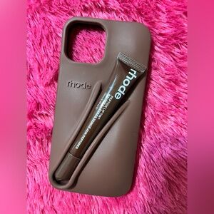 RHODE Brown Phone Case with Lip Product Holder